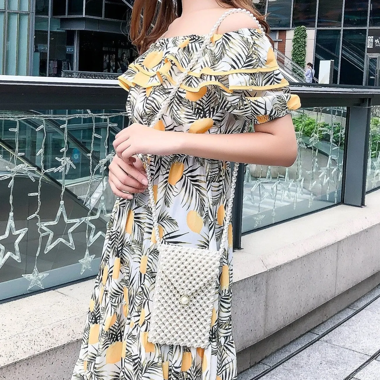Faux Pearl Bag