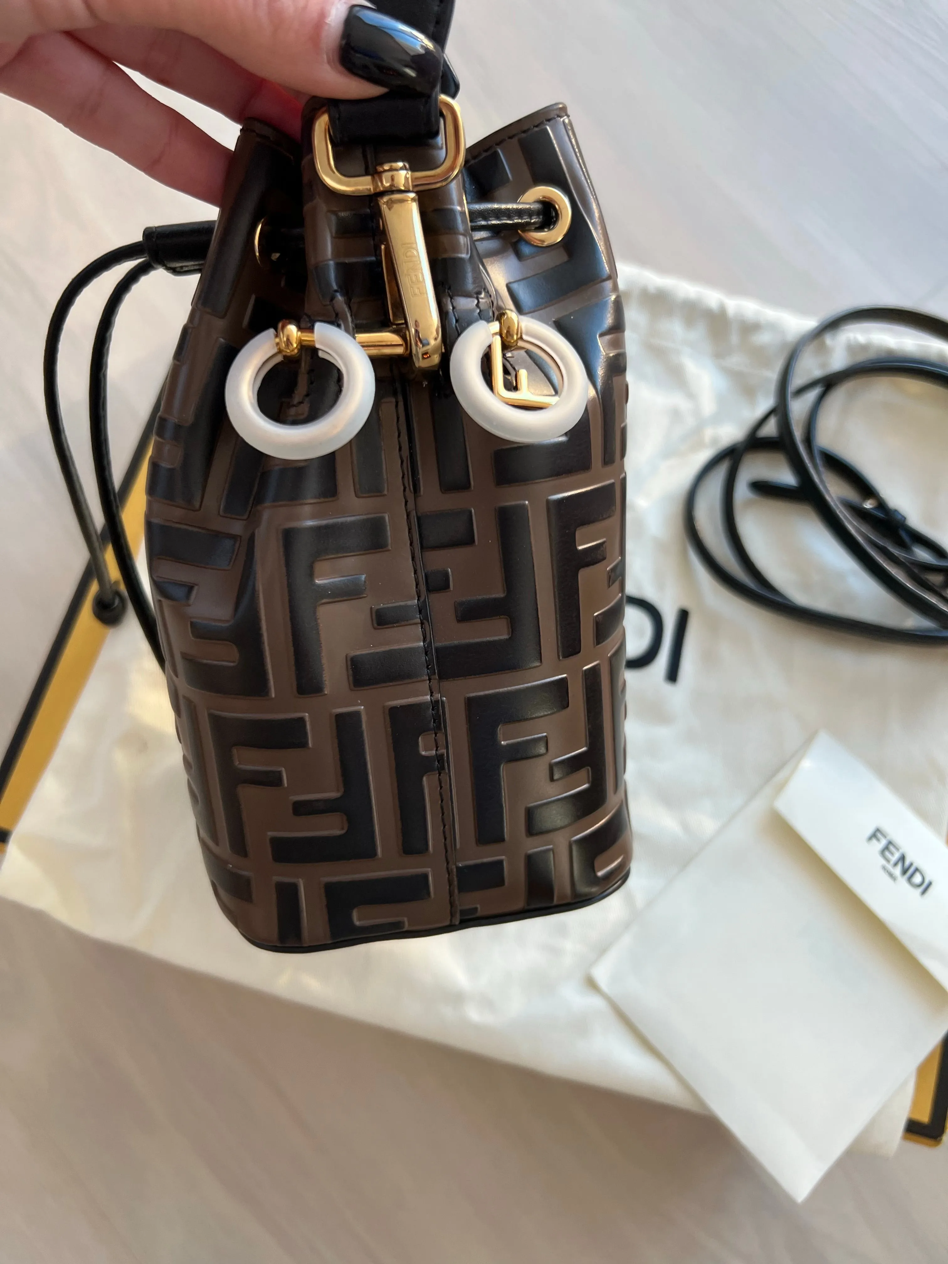 Fendi Mon Tresor Mini Bucket Bag - Elegant Compact Designer Handbag