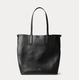 Polo Ralph Lauren Bellport Leather North-South Tote -Black
