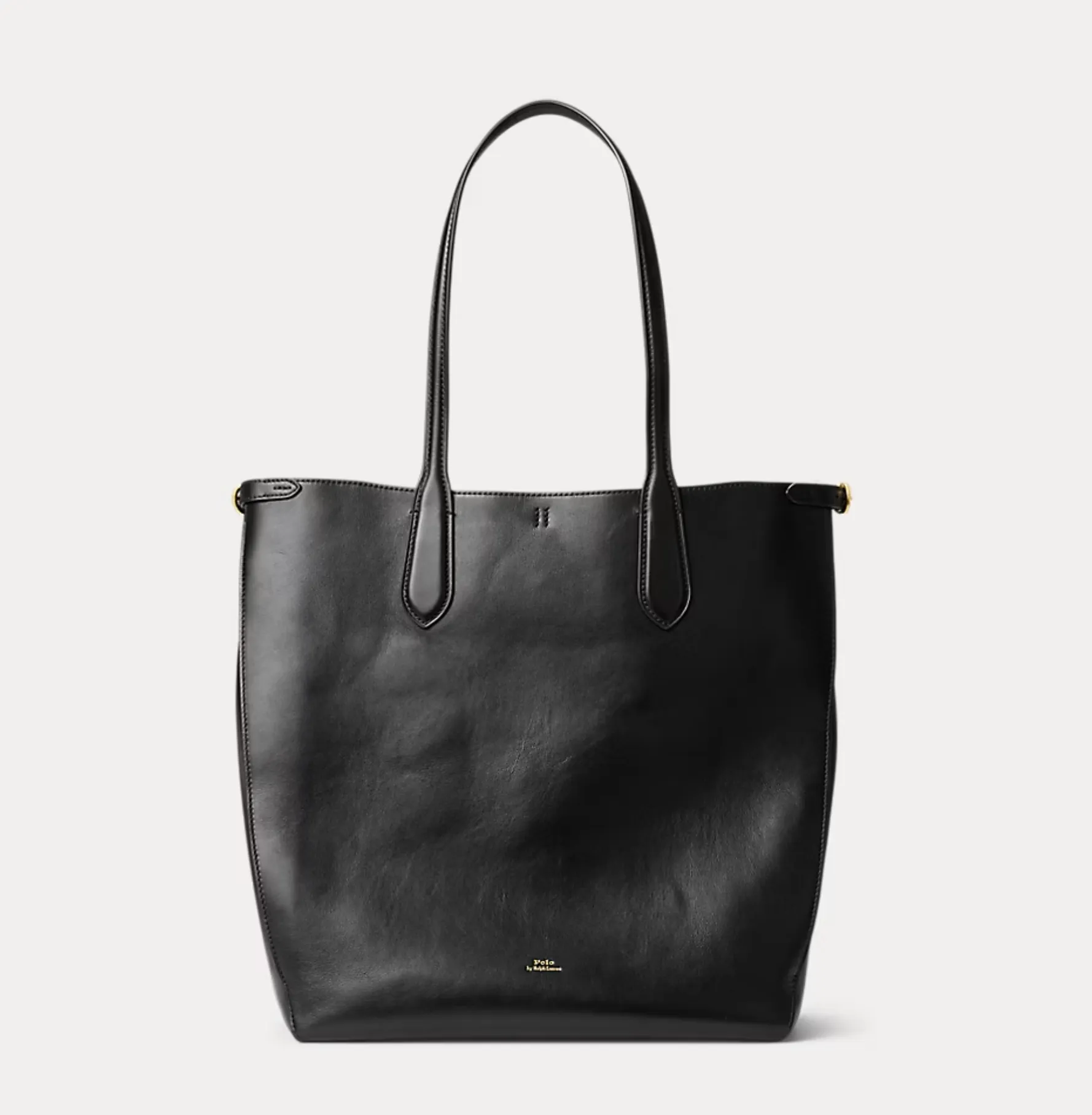 Polo Ralph Lauren Bellport Leather North-South Tote -Black