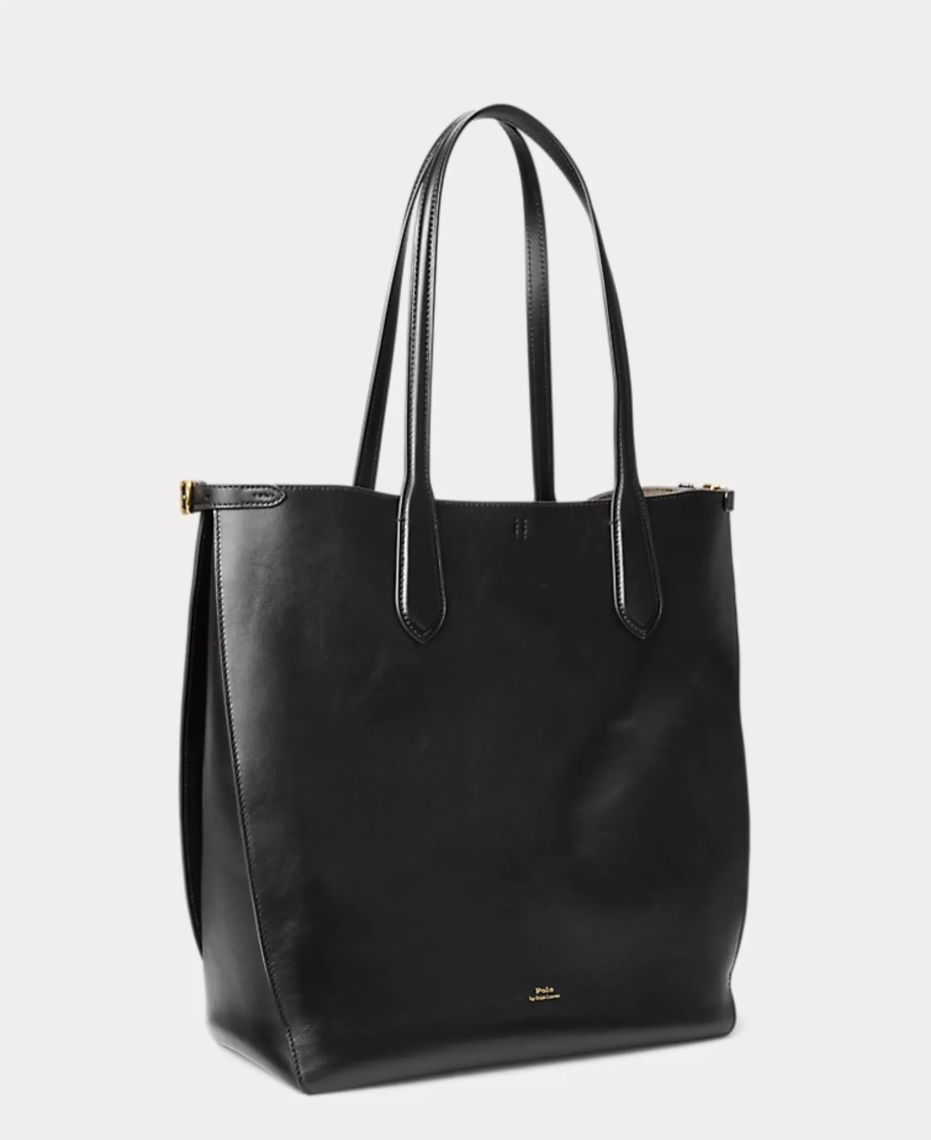 Polo Ralph Lauren Bellport Leather North-South Tote -Black