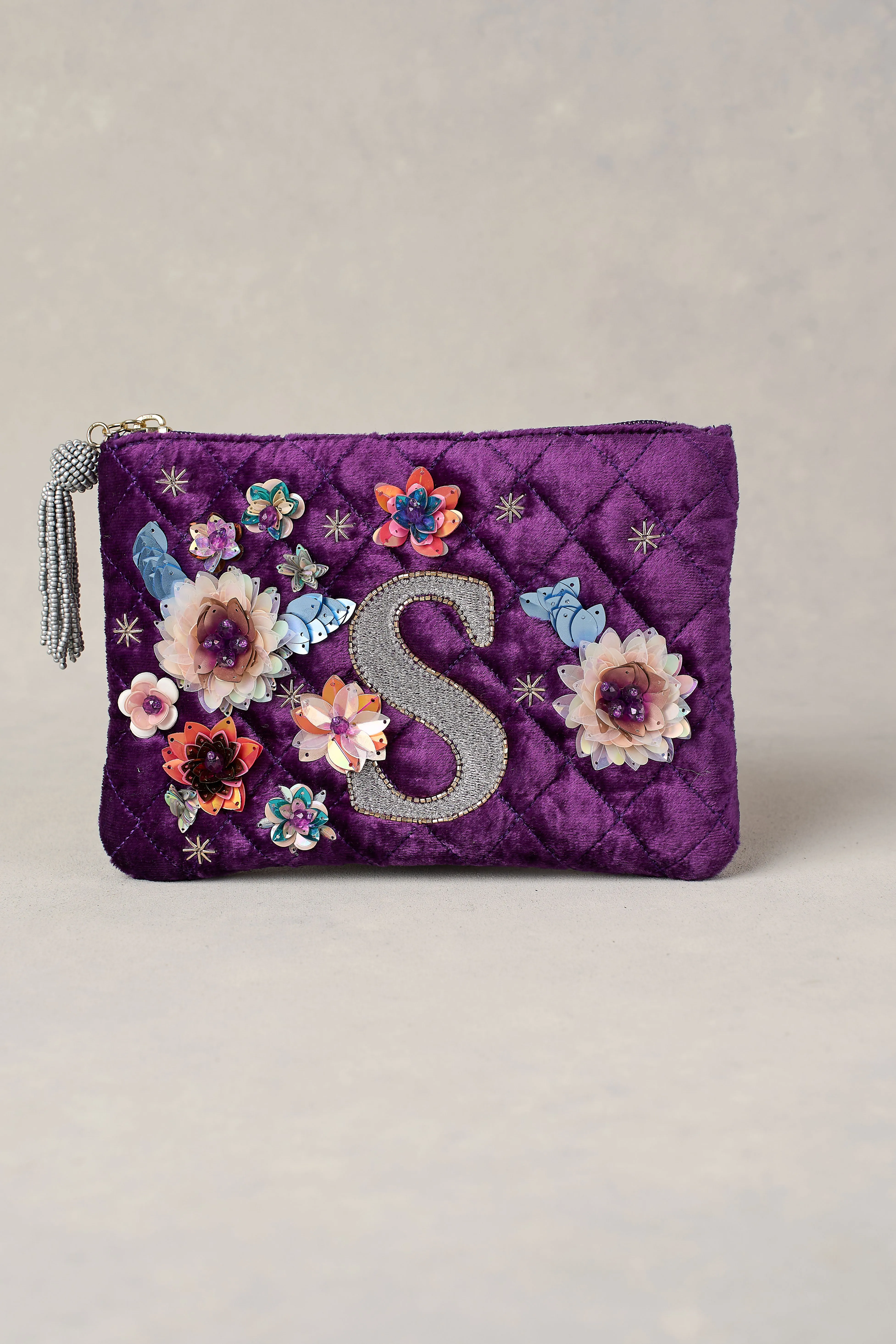 S Monogram Cosmetic Bag - Purple