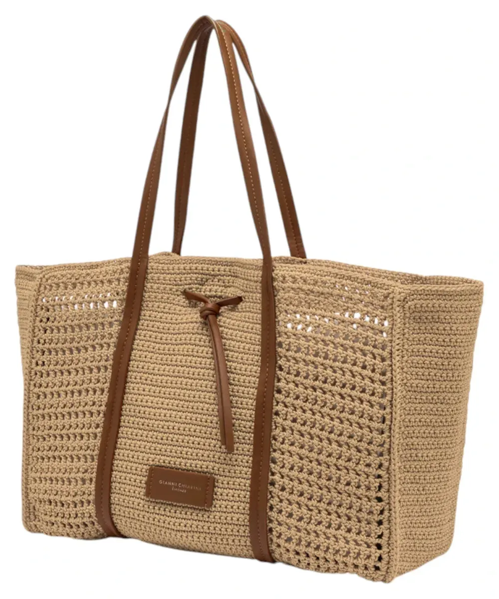 Shopping bag Victoria in tessuto uncinetto