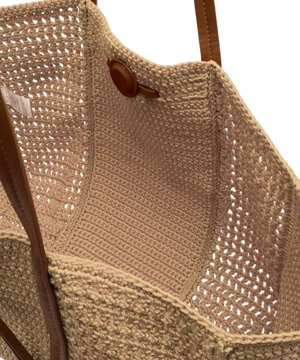 Shopping bag Victoria in tessuto uncinetto