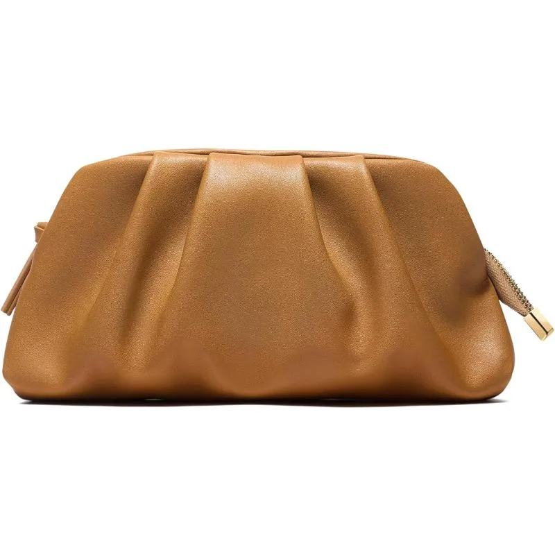 Soft Pleated PU Evening Clutch